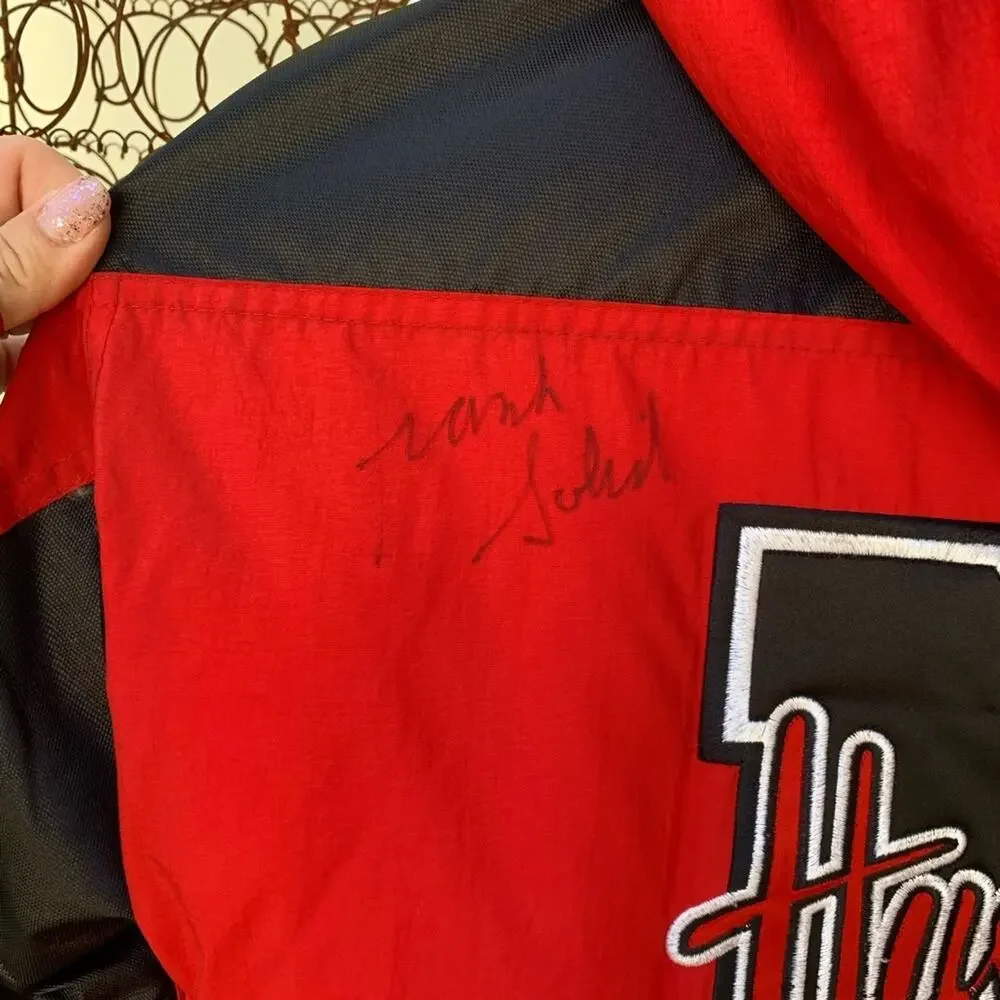 Vintage SIGNED Nebraska Huskers Starter Jacket Black Red College